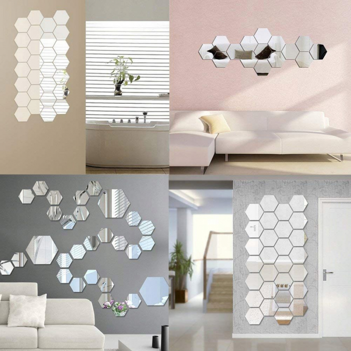 Oglinda decorativa Hexagon Set 8 bucati [6]
