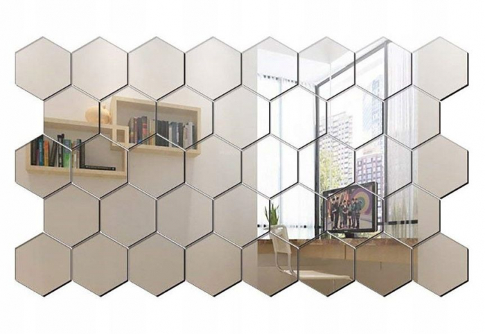 Oglinda decorativa Hexagon Set 8 bucati [2]