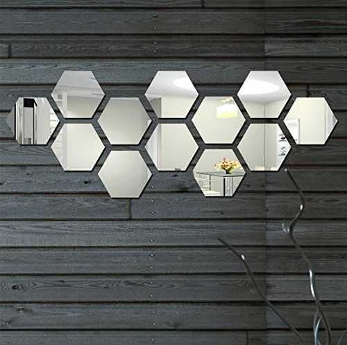 Oglinda decorativa Hexagon Set 8 bucati [4]
