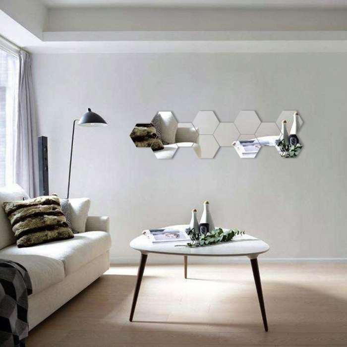 Oglinda decorativa Hexagon Set 8 bucati [7]