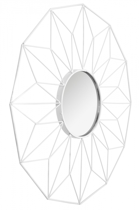 Oglindă geometrică albă 58 cm [2]
