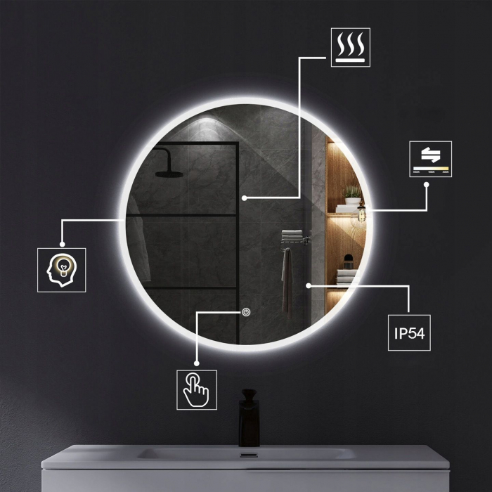 Oglindă LED 80cm HZJ080 [7]