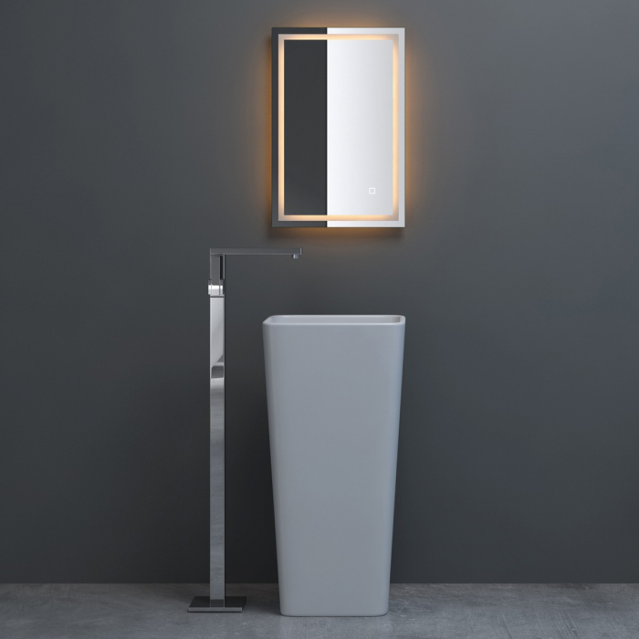 Oglinda LED Spiegel02 cu dezaburire, 40-140 cm, lumina calda si rece, montare orizontala sau verticala, memorie [8]