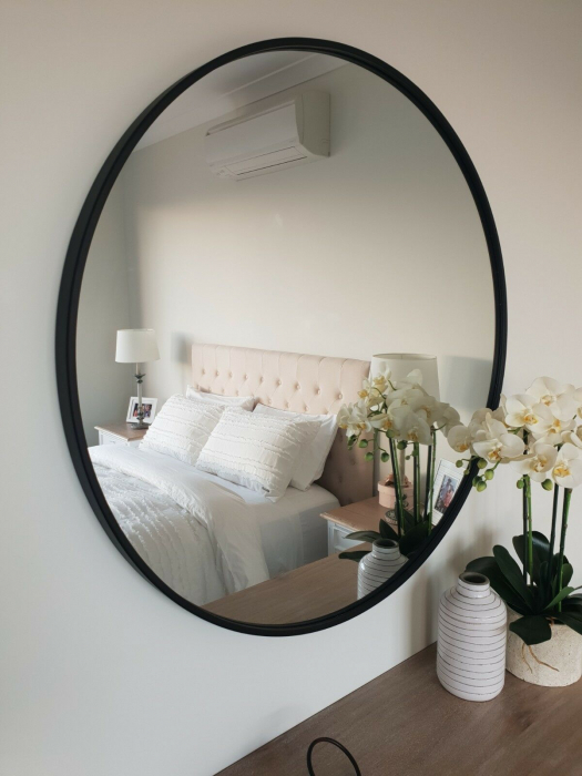 OGLINDĂ ROTNDĂ 50 CMcadru LOFT MODERN SUBȚIRE [13]