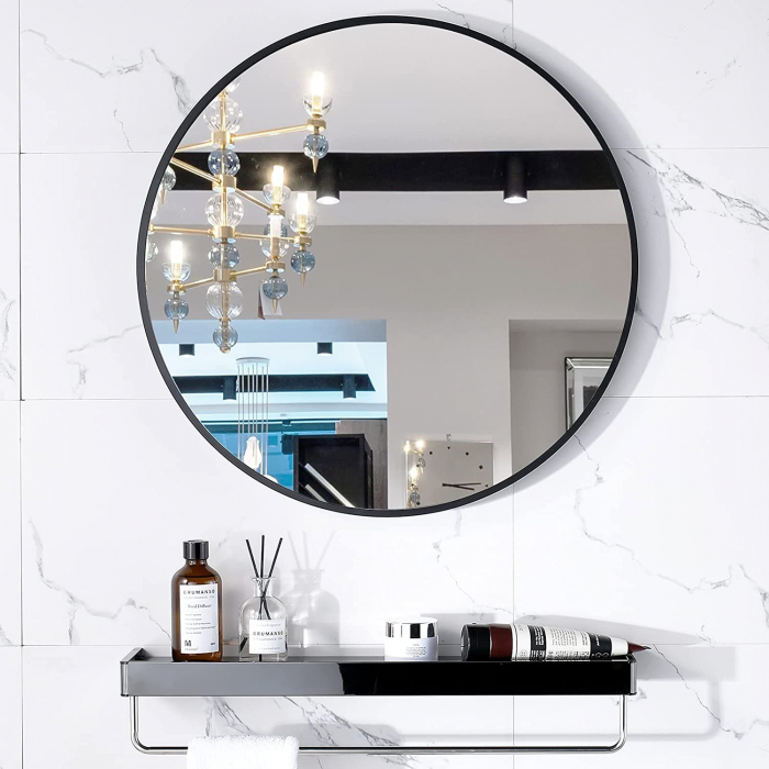OGLINDĂ ROTNDĂ 50 CMcadru LOFT MODERN SUBȚIRE [4]