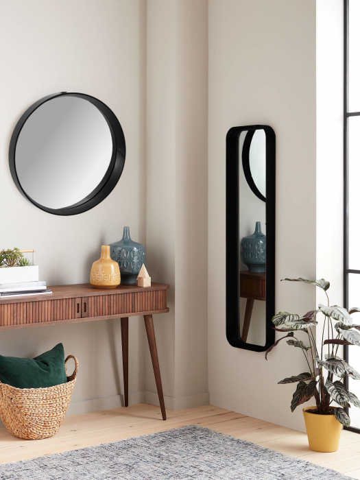 Oglindă rotundă Loft 39 cm Negru JZ-01 [10]