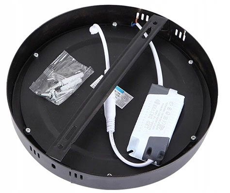 PANOU LED rotund negru 18W [5]