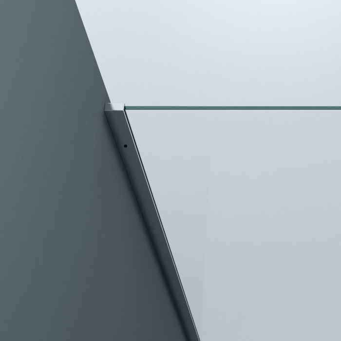 Paravan Astra 01K, 50-140 cm, crom, sticla securizata 8 mm transparenta [4]