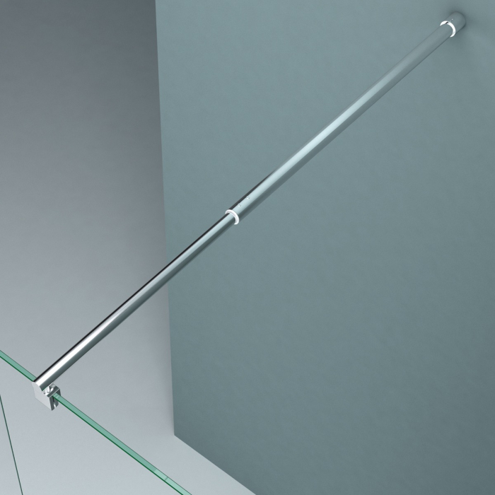 Paravan Astra 01K, 50-140 cm, crom, sticla securizata 8 mm transparenta [6]