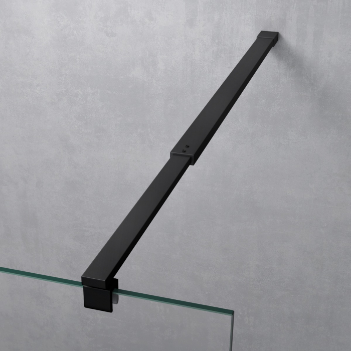 Paravan Astra 01K, 50-140 cm, negru, sticla securizata 8 mm transparenta [4]
