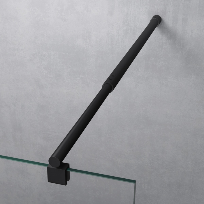 Paravan Astra 01K, 50-140 cm, negru, sticla securizata 8 mm transparenta [5]