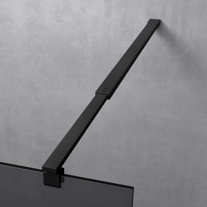 Paravan Astra 01VG, 80-140 cm, negru, sticla securizata 8 mm gri inchis [5]