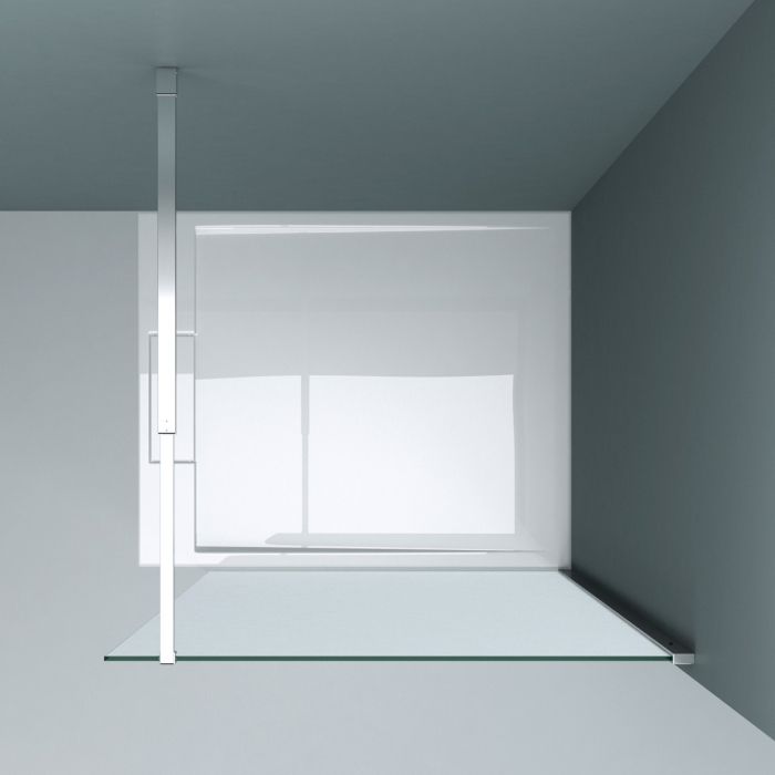 Paravan Astra 01VS, 120-140 cm, crom, sticla securizata 8 mm sablata [3]