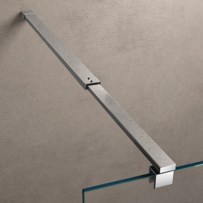 Paravan Astra 02K, 100-160 cm, crom, sticla securizata 10 mm transparenta [4]