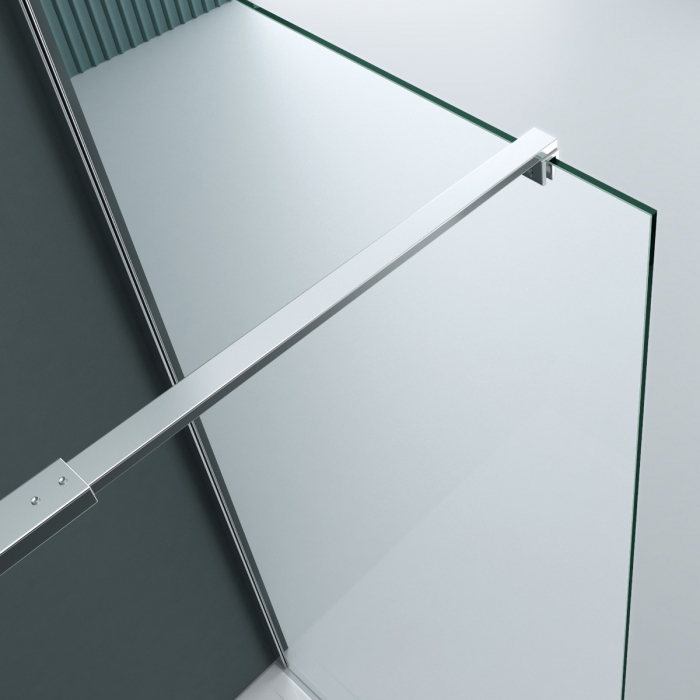 Paravan Astra 02K, 50-160 cm, crom, sticla securizata 10 mm transparenta [2]