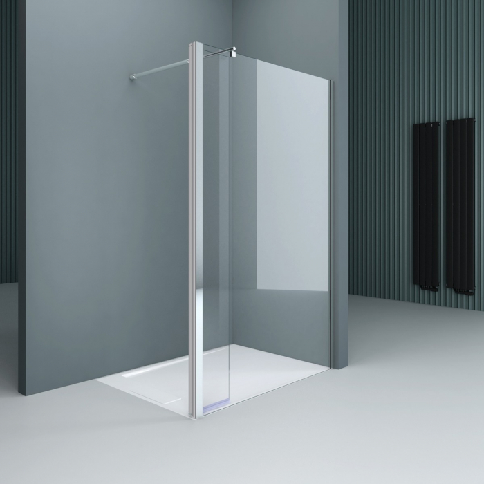 Paravan Astra 02K-Plus, 50-160 cm, crom, sticla securizata 10 mm transparenta [3]