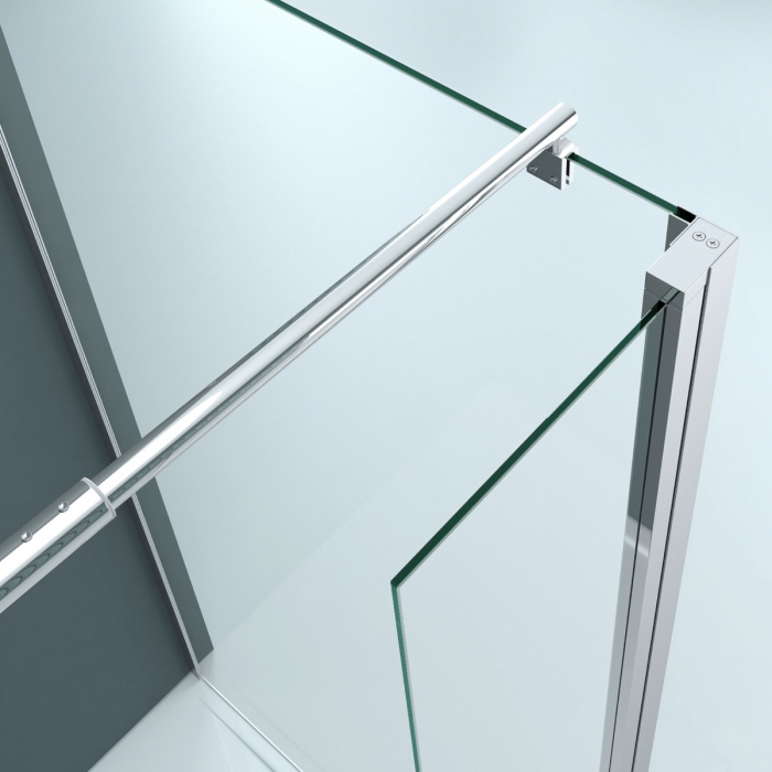 Paravan Astra 02K-Plus, 50-160 cm, crom, sticla securizata 10 mm transparenta [9]
