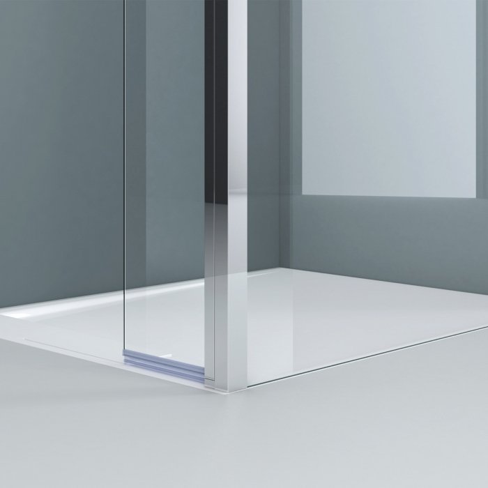 Paravan Astra 02K-Plus, 50-160 cm, crom, sticla securizata 10 mm transparenta [6]