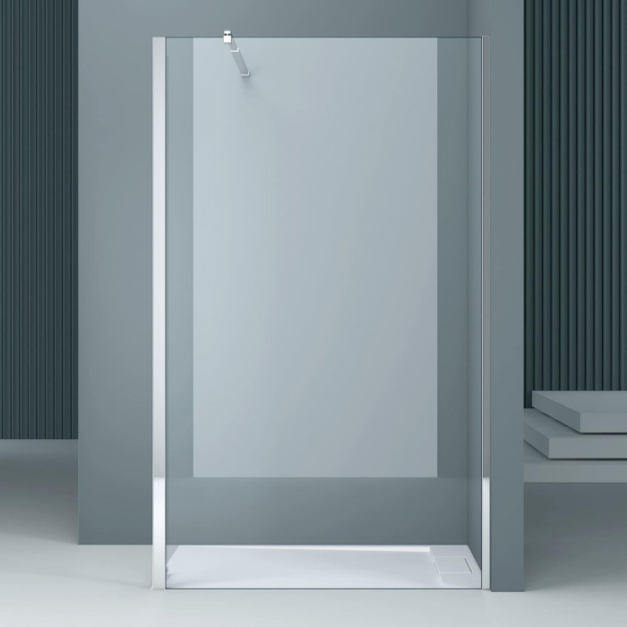 Paravan Astra 02K-Plus, 50-160 cm, crom, sticla securizata 10 mm transparenta [4]