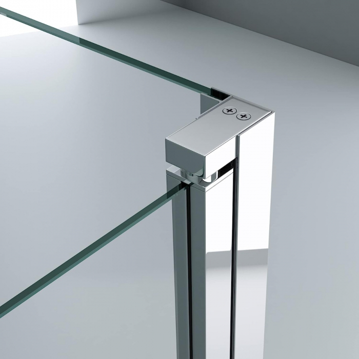 Paravan Astra 02K-Plus, 50-160 cm, crom, sticla securizata 10 mm transparenta [7]
