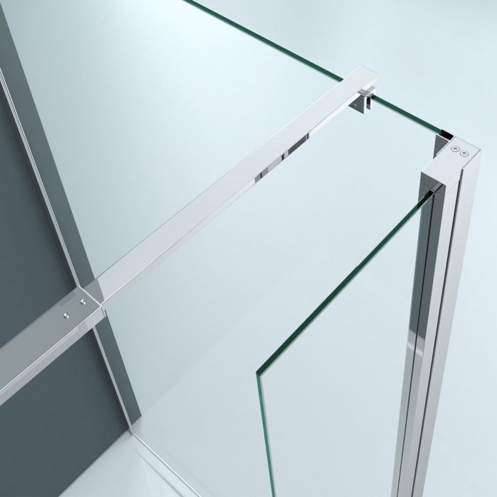 Paravan Astra 02K-Plus, 50-160 cm, crom, sticla securizata 10 mm transparenta [10]