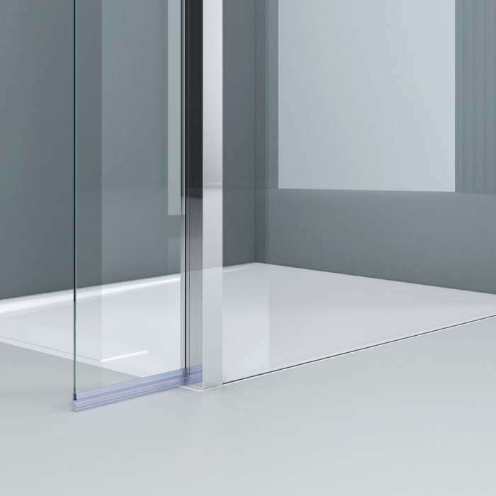 Paravan Astra 02K-Plus, 50-160 cm, crom, sticla securizata 10 mm transparenta [5]