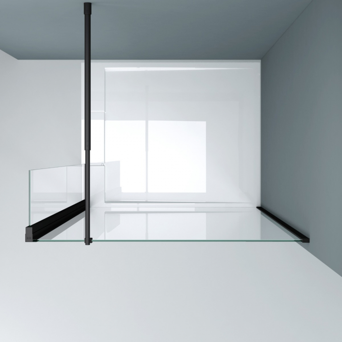Paravan Astra 02K-Plus, 50-160 cm, negru, sticla securizata 10 mm transparenta [6]
