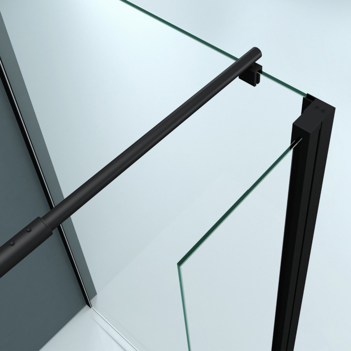 Paravan Astra 02K-Plus, 50-160 cm, negru, sticla securizata 10 mm transparenta [8]