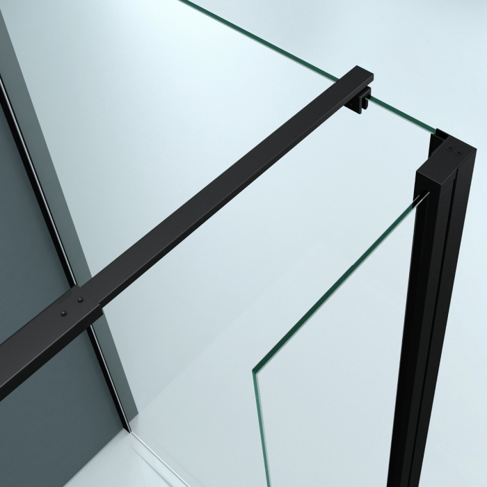 Paravan Astra 02K-Plus, 50-160 cm, negru, sticla securizata 10 mm transparenta [7]