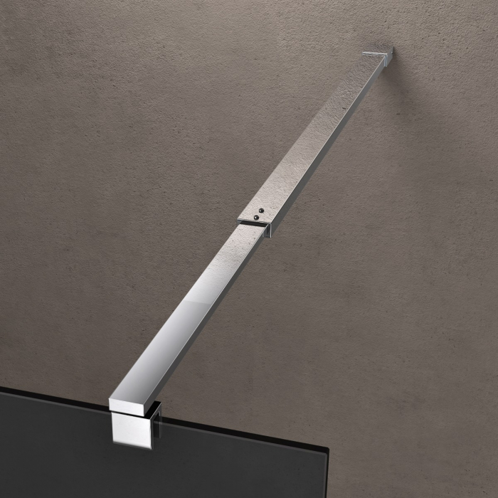 Paravan Astra 02VG, 100-140 cm, crom, sticla securizata 8 mm grafit [5]