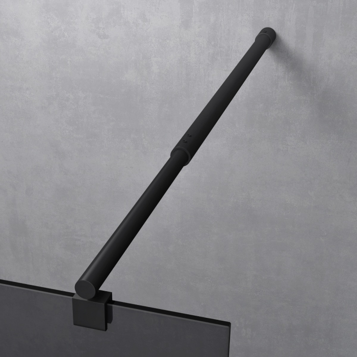 Paravan Astra 02VG, 100-140 cm, negru, sticla securizata 10 mm grafit [6]