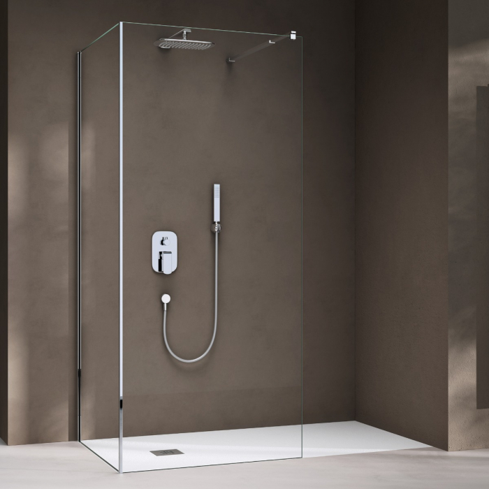 Paravan Astra BL, 70-110 cm, crom, sticla securizata 8 mm transparenta [2]