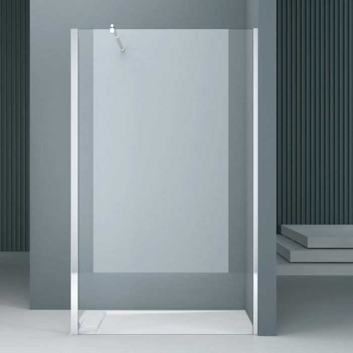 Paravan Astra DL, 50-140 cm, crom, sticla securizata 8 mm transparenta [2]