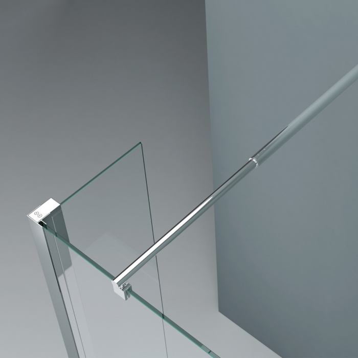 Paravan Astra DL, 50-140 cm, crom, sticla securizata 8 mm transparenta [9]