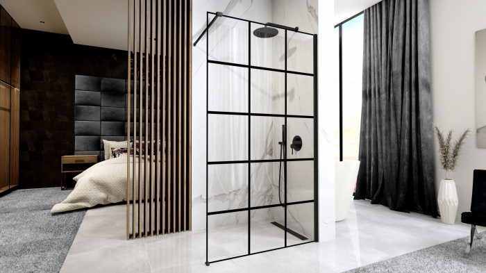 Paravan Bler 2, 80-120 cm, negru [2]