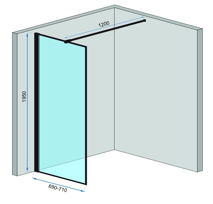Paravan Bler + Evo, 70-120 cm, negru [5]