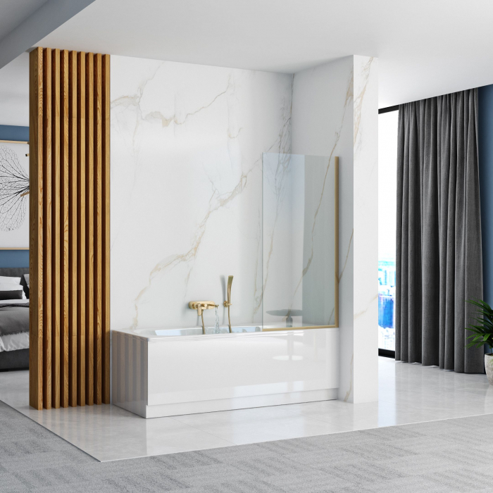 Paravan de cadă Elegant Gold, fix, 70-80 cm, auriu [2]