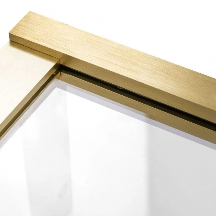 Paravan de cadă Fabian Gold Brush, glisant, 100 cm, auriu periat [3]