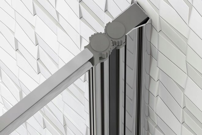 Paravan de cadă Idea, pliabil, 120 cm, crom [3]