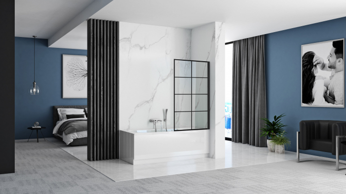 Paravan de cadă Lagos 1, fix, 70-80 cm, negru [4]
