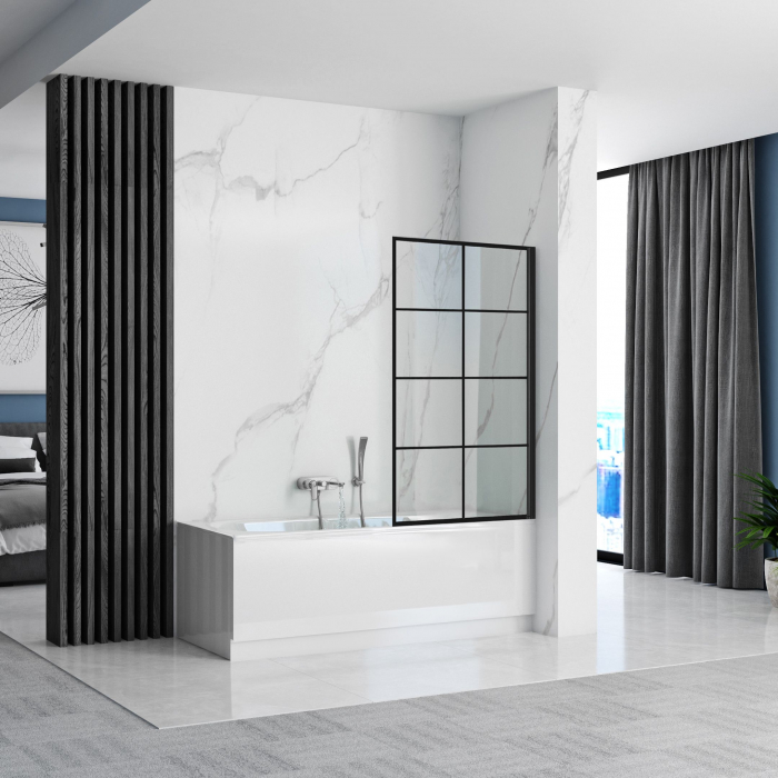 Paravan de cadă Lagos 1, fix, 70-80 cm, negru [2]