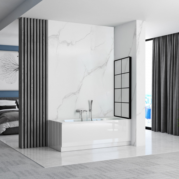 Paravan de cadă Lagos 1, pivotant, 70-80 cm, negru [4]