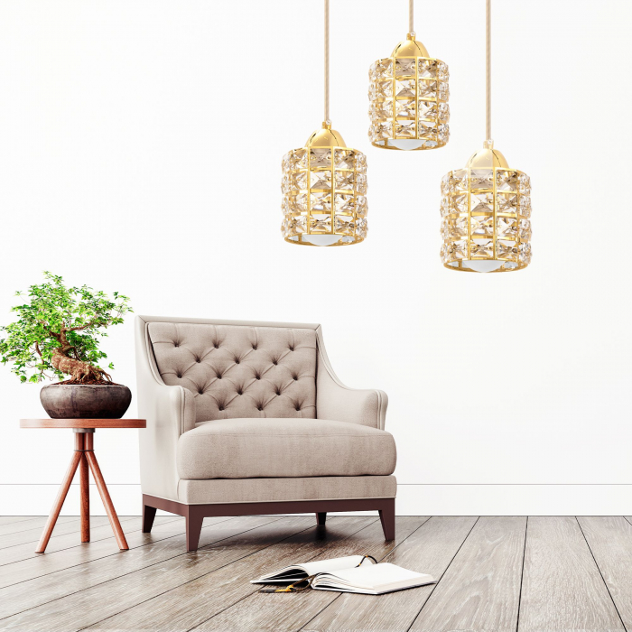 Plafoniera Cristal Gold APP726-3CRP [6]