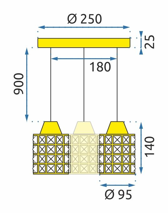 Plafoniera Cristal Gold APP726-3CRP [8]