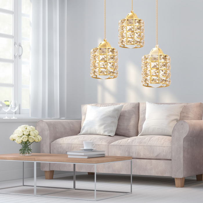 Plafoniera Cristal Gold APP726-3CRP [5]