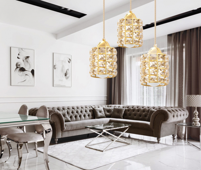 Plafoniera Cristal Gold APP726-3CRP [7]