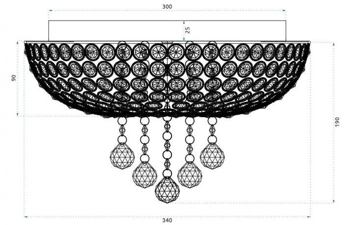 Plafoniera din cristal APP744-4C [9]