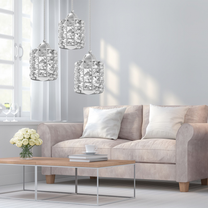Plafoniera din cristal argintie APP728-3CP [6]