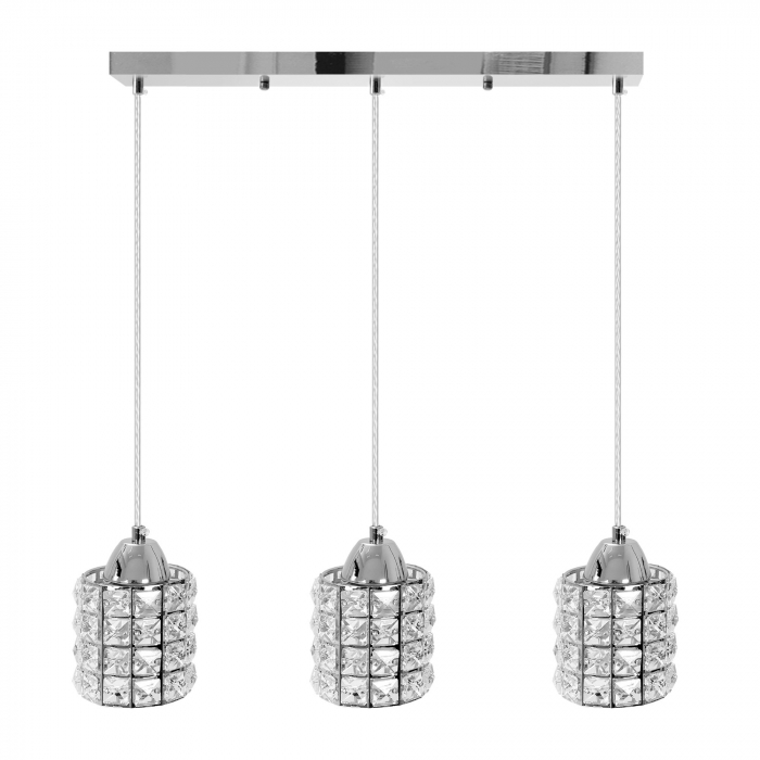 Plafoniera din cristal argintie APP728-3CP [2]