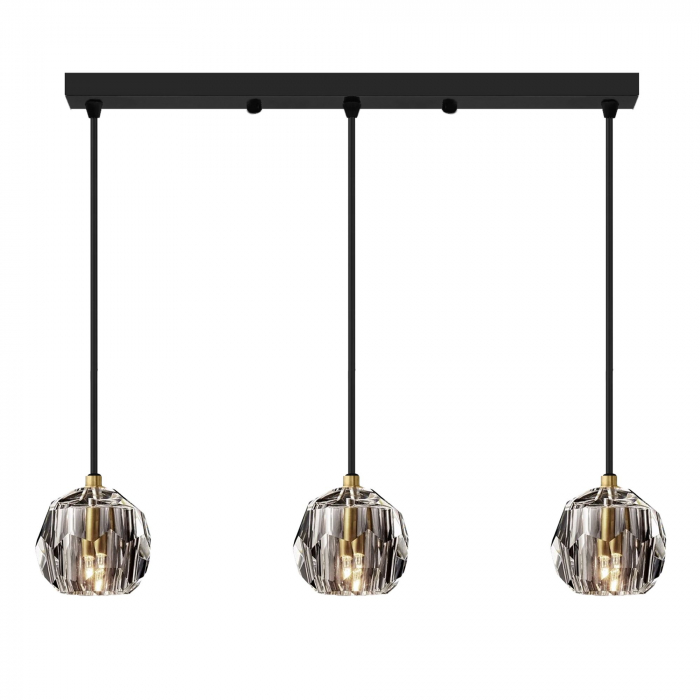 Plafoniera din cristal neagra APP587-3CP [2]